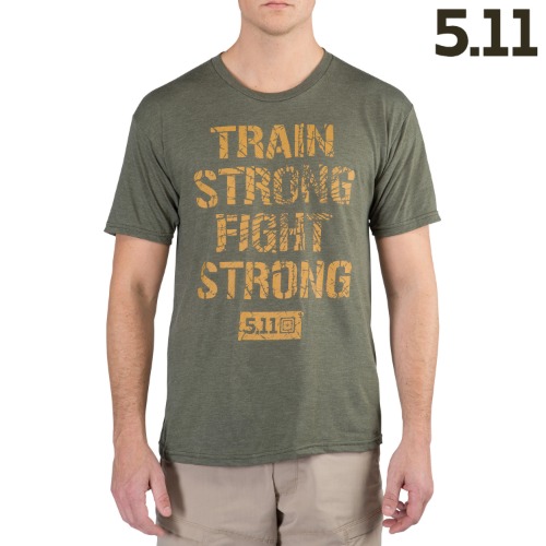 [5.11 택티컬] 트레인 스트롱 티셔츠, 5.11 TACTICAL Train Strong Tee,41191QG
